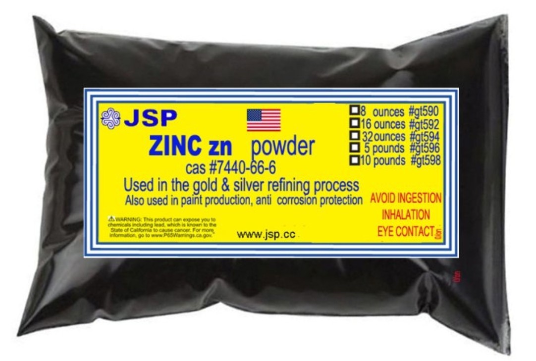 Zinc Powder Gold Silver Recovery Refining Metal Precipitant Zinc Dust Zn Casting