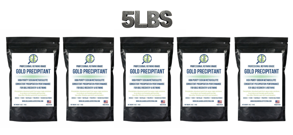 Gold Precipitation Kit 5lb Sodium Metabisulfite SMB Gold Refining Recovery