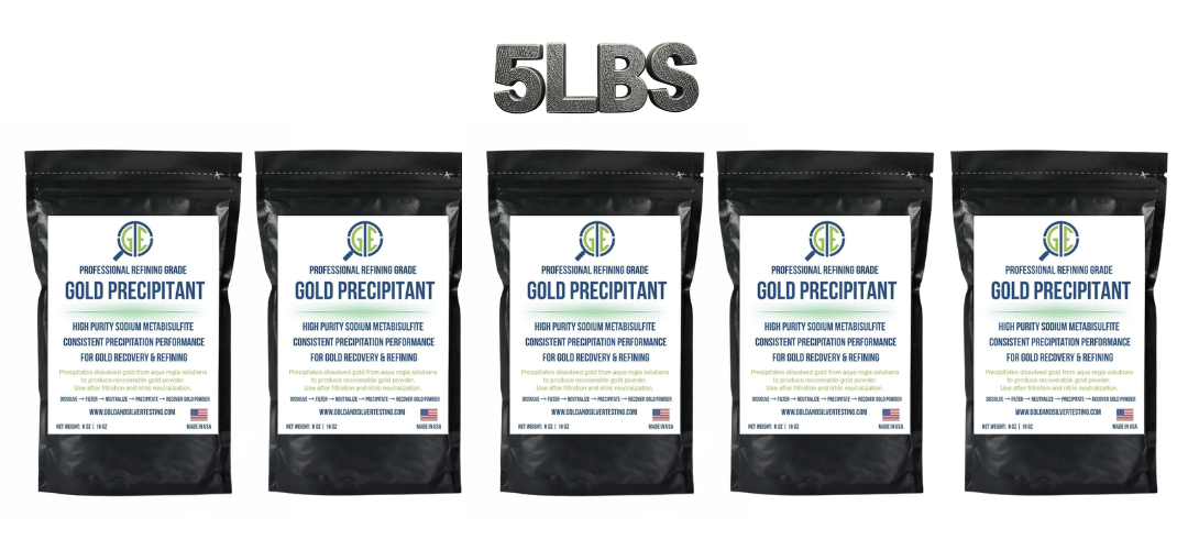 Gold Precipitation Kit 5lb Sodium Metabisulfite SMB Gold Refining Recovery