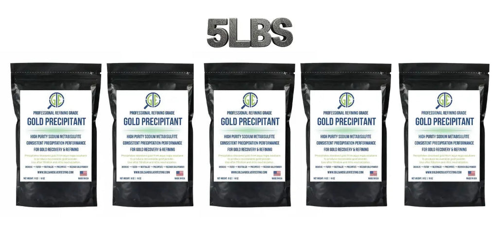 Gold Precipitation Kit 5lb Sodium Metabisulfite SMB Gold Refining Recovery