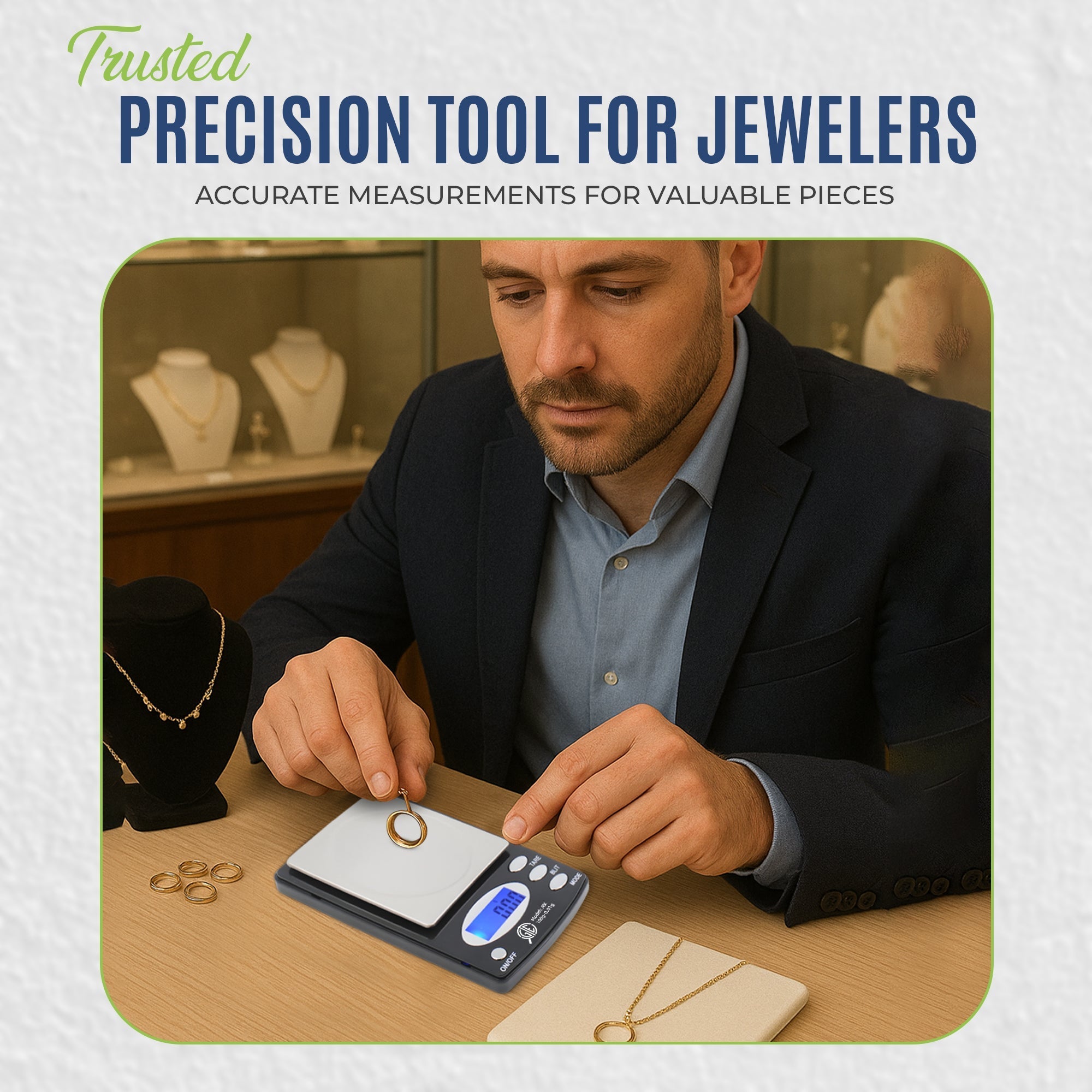 GTE 100AX Professional Digital Jewelry Scale – 6 Modes: g, oz, gn, ct, ozt, dwt - 100g × 0.01g Accuracy