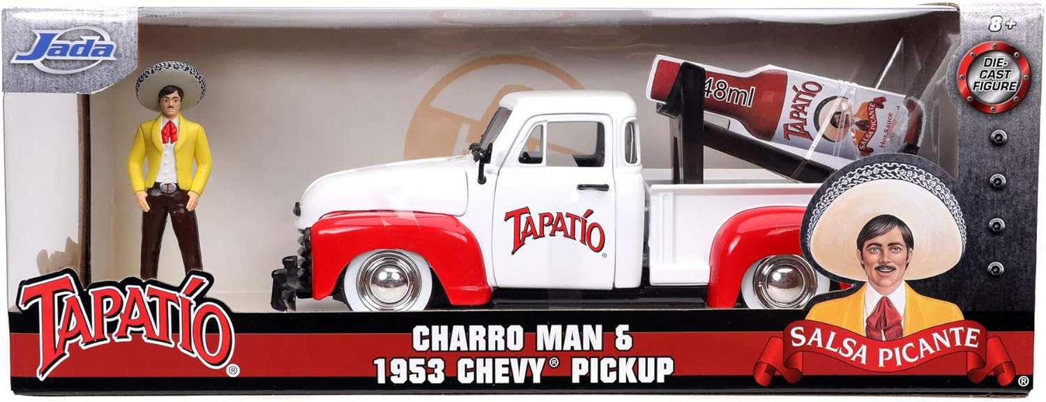 Jada Toys - Diecast 1953 Chevy Pickup with Tapatio Bottle Holder & Figure