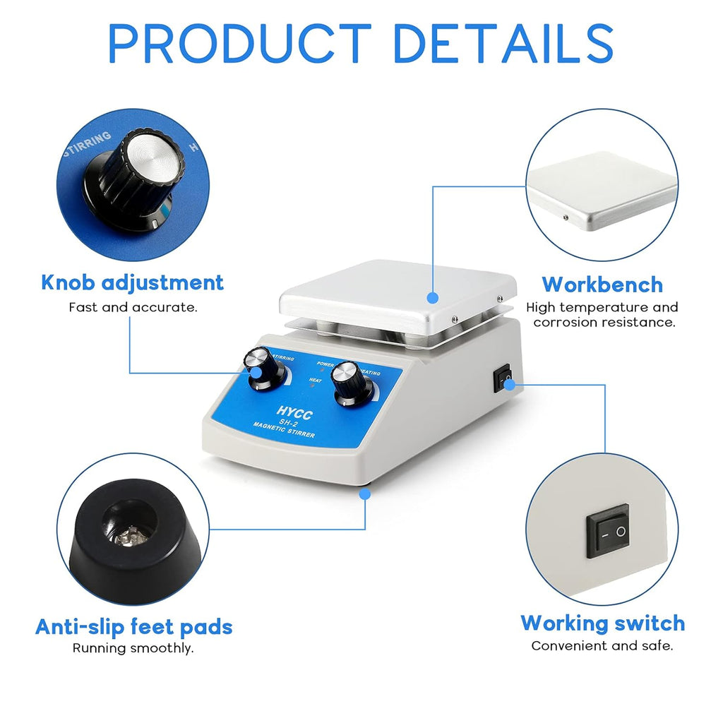 Gold Precipitation Kit – 1500mL Borosilicate Glass Beaker & Magnetic Stirrer Hot Plate