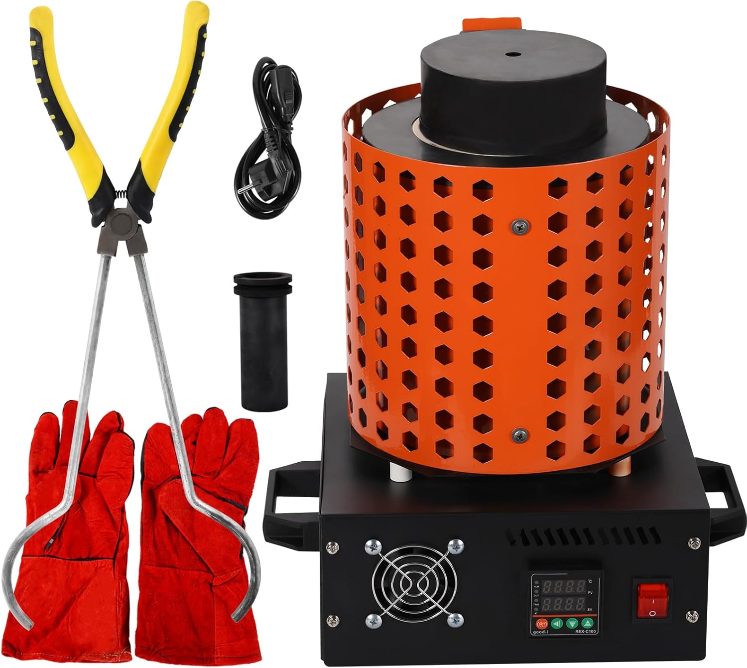 GTE Gold Melting Furnace – 1+3 KG Electric Digital Smelting Kiln Kit ...
