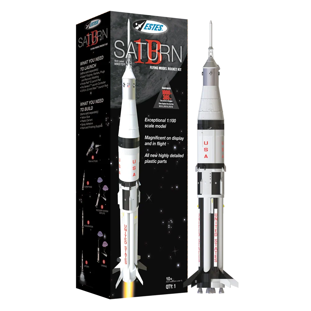 Estes Rockets - Saturn 1B SA-206 Model Rocket Kit, Skill Level: Master