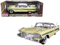 1958 Plymouth Fury "Timeless Classics" Yellow with White Top 1/18 Diecast Model Car by Motormax