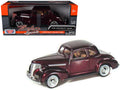 1939 Chevrolet Coupe Burgundy 1/24 Diecast Model Car by Motormax