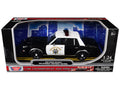 1986 Dodge Diplomat Police Car "California Highway Patrol" Black and White "Law Enforcement and Public Service" Series 1/24 Diecast Model Car by Motormax