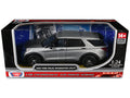 2022 Ford Police Interceptor Utility Unmarked Silver Metallic "Builder's Kit" "Law Enforcement and Public Service" Series 1/24 Diecast Model Car by Motormax
