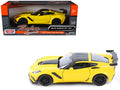 2019 Chevrolet Corvette ZR1 Yellow with Black Accents 1/24 Diecast Model Car by Motormax