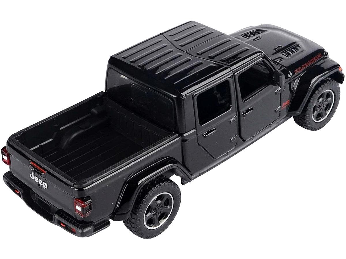 2021 Jeep Gladiator Rubicon (Closed Top) Pickup Truck Black 1/24-1/27 Diecast Model Car by Motormax