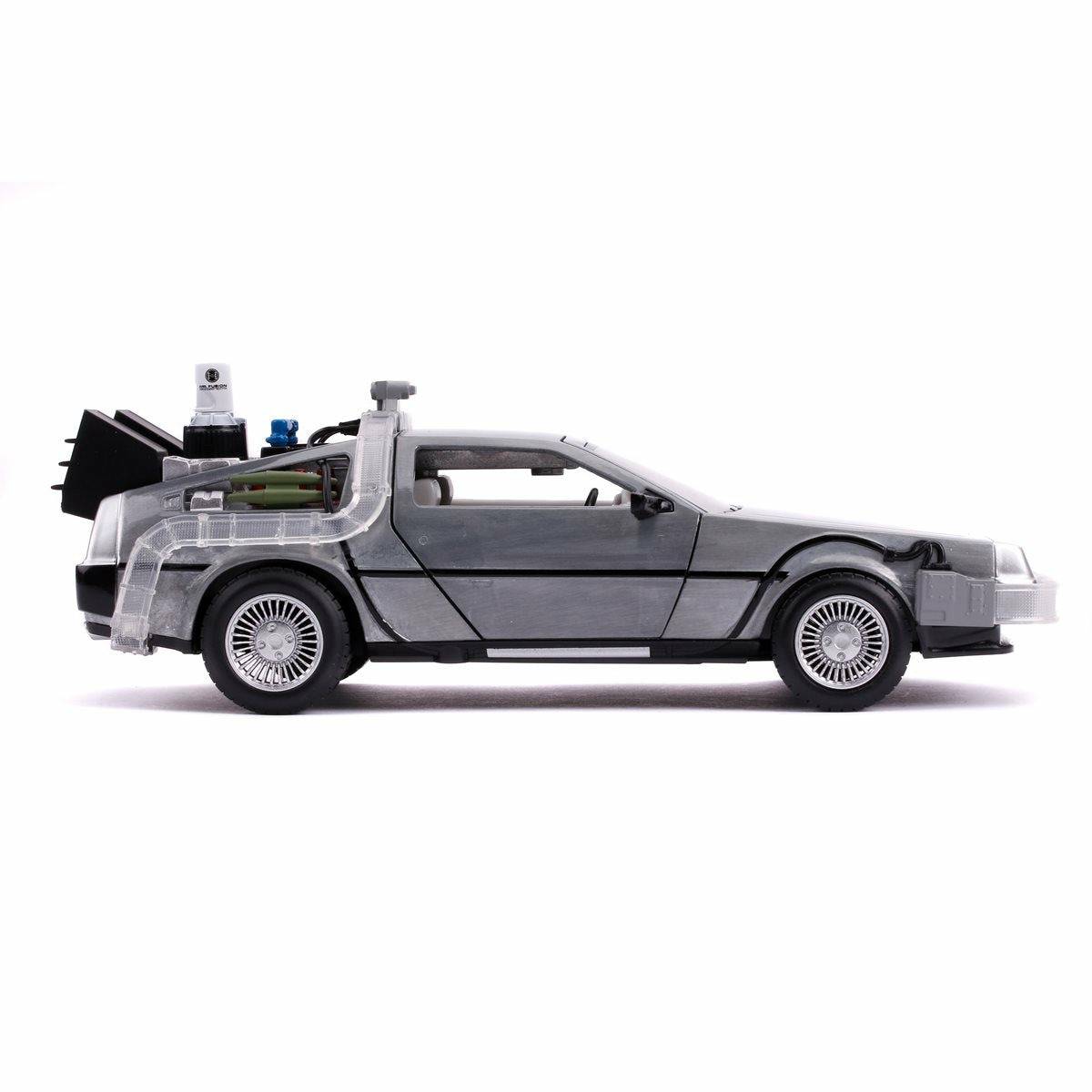 Jada Toys - Back to the Future Part II die-cast 1:24 scale "Hollywood Rides" light-up DeLorean Time Machine