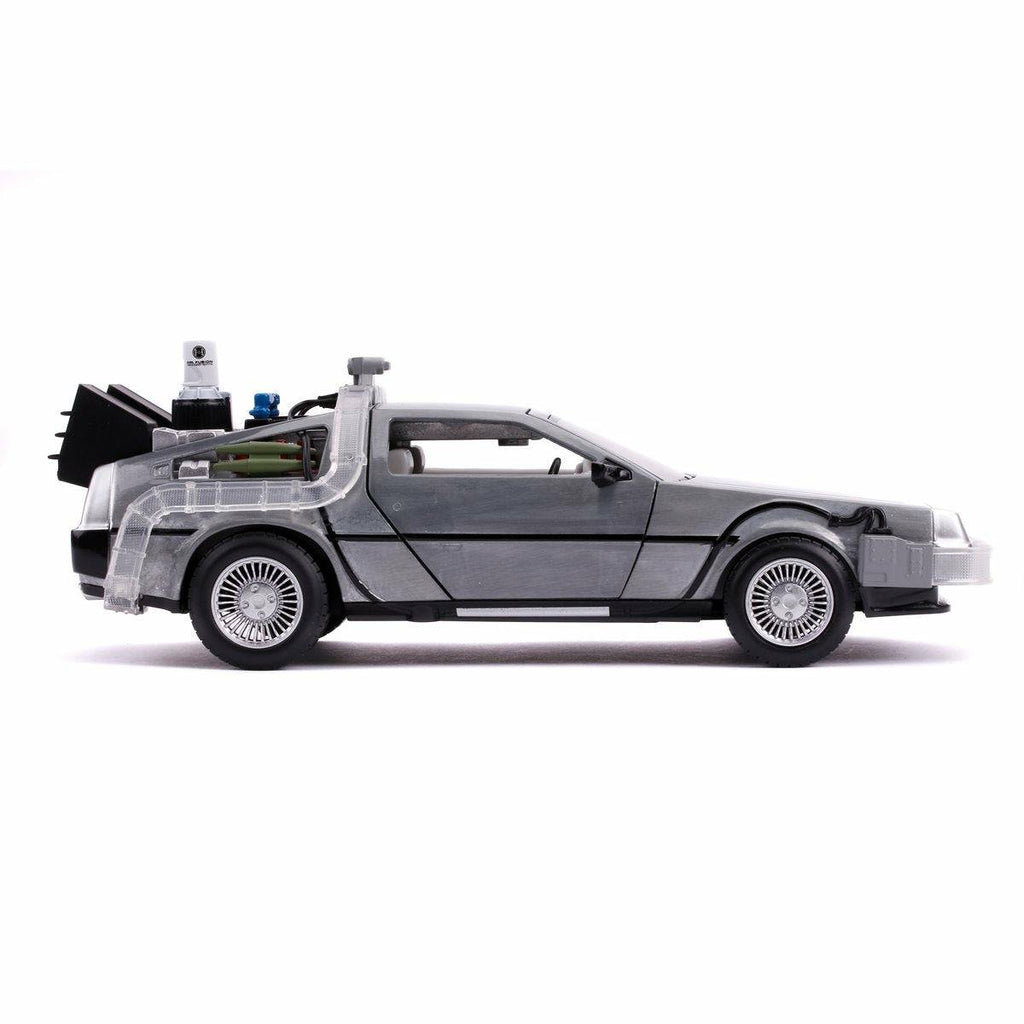 Jada Toys - Back to the Future Part II die-cast 1:24 scale "Hollywood Rides" light-up DeLorean Time Machine