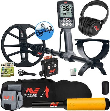 MINELAB Equinox 800 Metal Detector Package, 4 Modes, 6 Frequencies, Waterproof Design