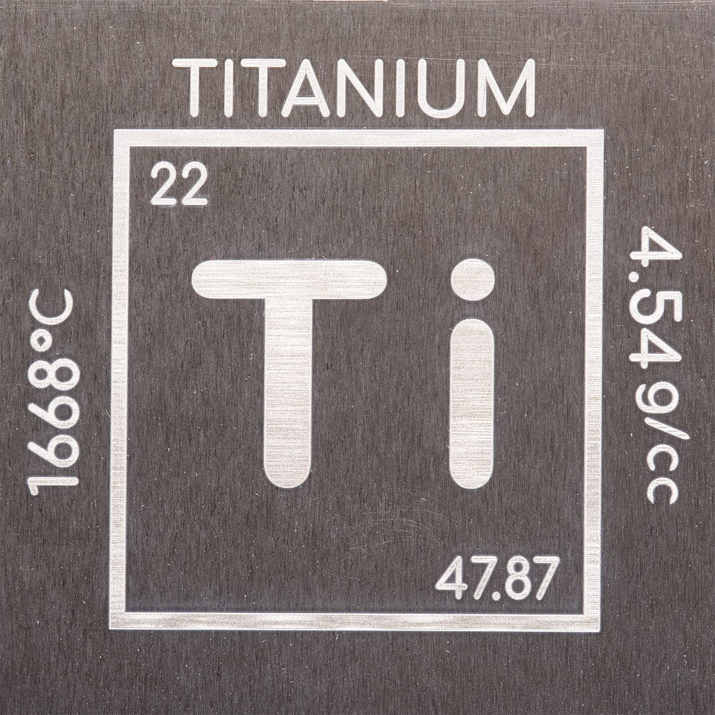 Titanium Bar - 1lb Laser Engraved .999 Pure Bar Chemistry Element Design Unique Rare Metal Gift for Teachers Students Paperweight
