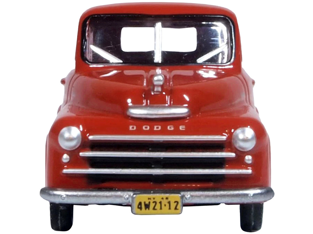 1948 Dodge B-1B Pickup Truck Red 1/87 (HO) Scale Diecast Model Car by Oxford Diecast