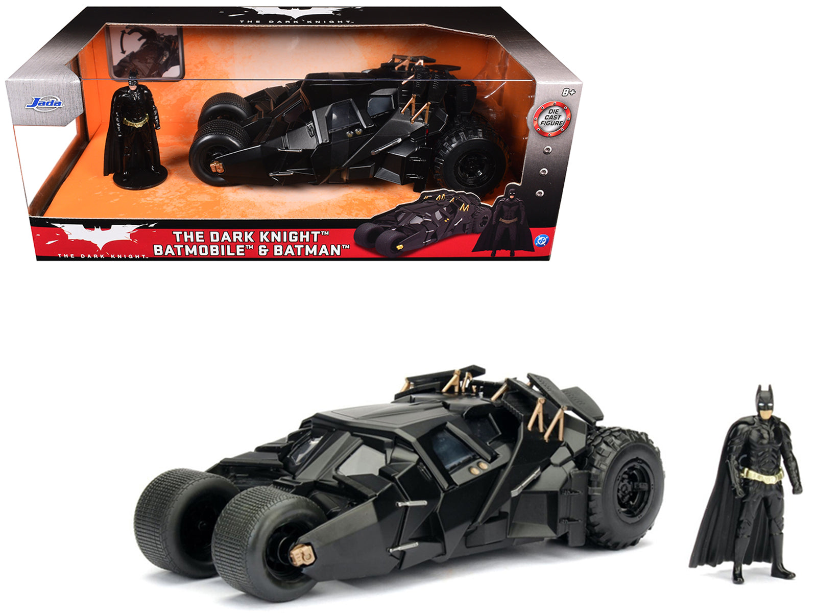 2008 "The Dark Knight" Tumbler Batmobile with Batman Diecast Figurine 1/24 Diecast Model Car by Jada