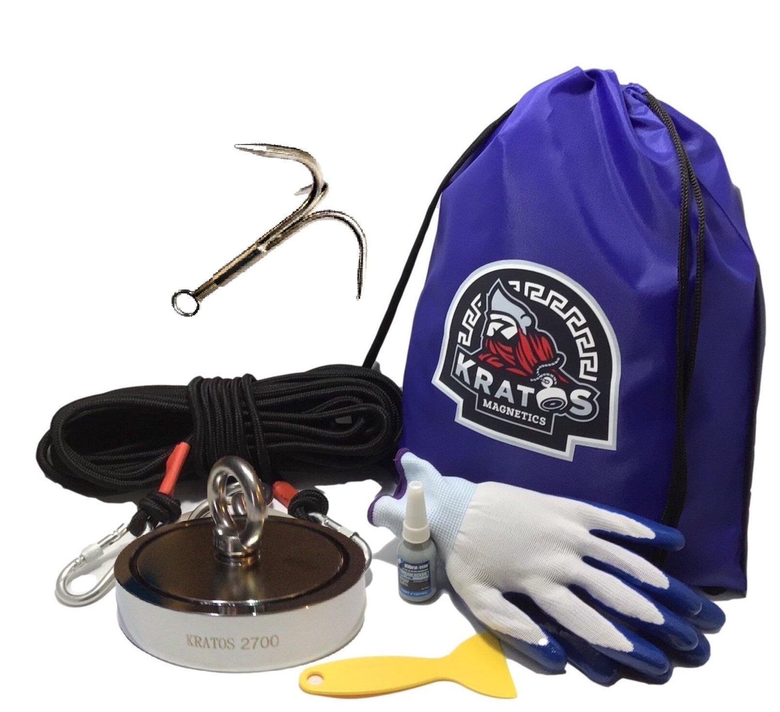 Kit de pesca con imán clásico de neodimio de doble cara Kratos 2700