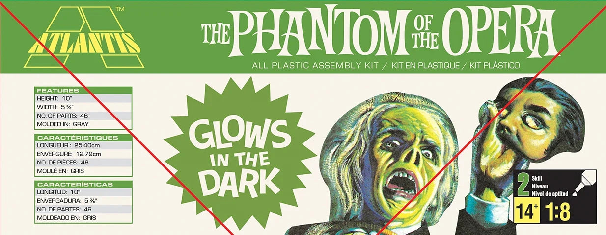 1/8 Lon Chaney Phantom of The Opera Glow Edition Plastic