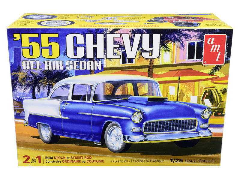 AMT - Skill 2 Model Kit 1955 Chevrolet Bel Air Sedan 2-in-1 Kit 1/25 Scale Model