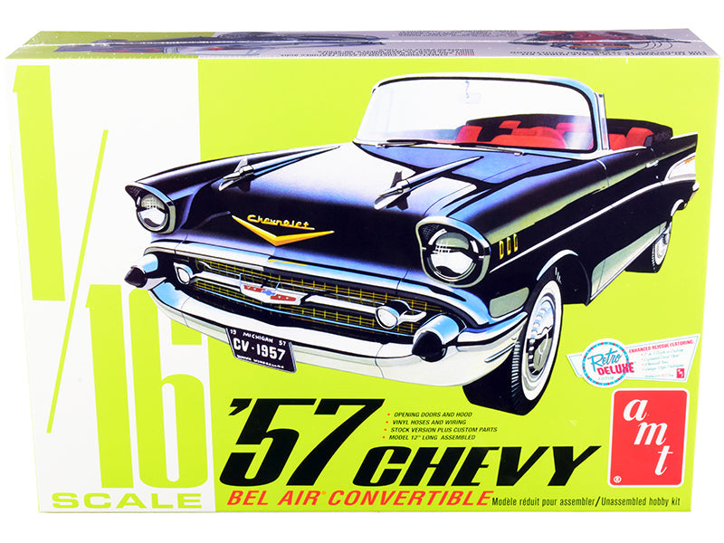 AMT - Skill 3 Model Kit 1957 Chevrolet Bel Air Convertible 2-in-1 Kit 1/16 Scale Model