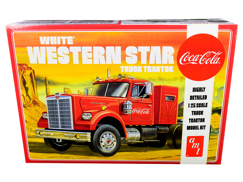 AMT - Skill 3 Model Kit White Western Star Semi Truck Tractor "Coca-Cola" 1/25 Scale Model