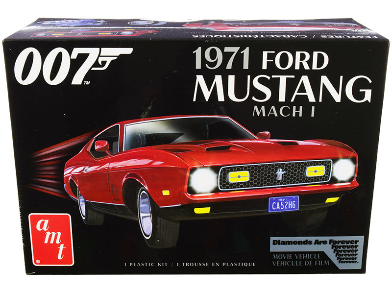 AMT - Skill 2 Model Kit 1971 Ford Mustang Mach 1 (James Bond 007) "Diamonds are Forever" (1971) Movie 1/25 Scale Model