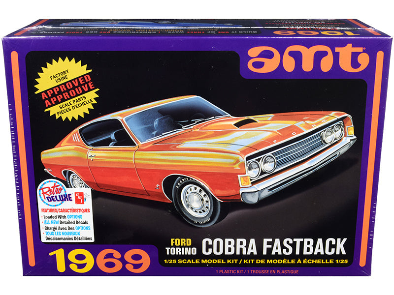 AMT - Skill 2 Model Kit 1969 Ford Torino Cobra Fastback 3-in-1 Kit 1/25 Scale Model