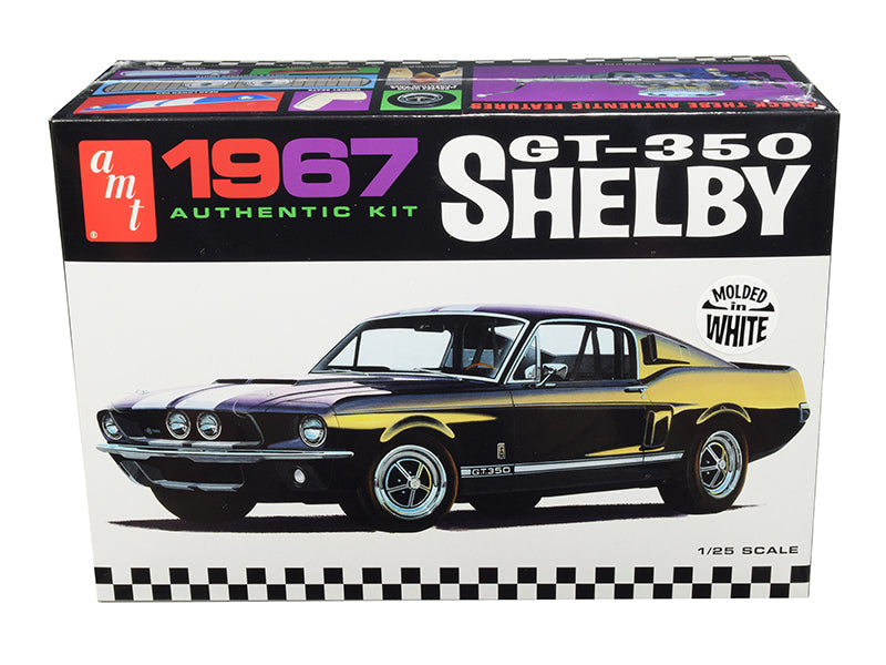 AMT - Skill 2 Model Kit 1967 Ford Mustang Shelby GT350 White 1/25 Scale Model