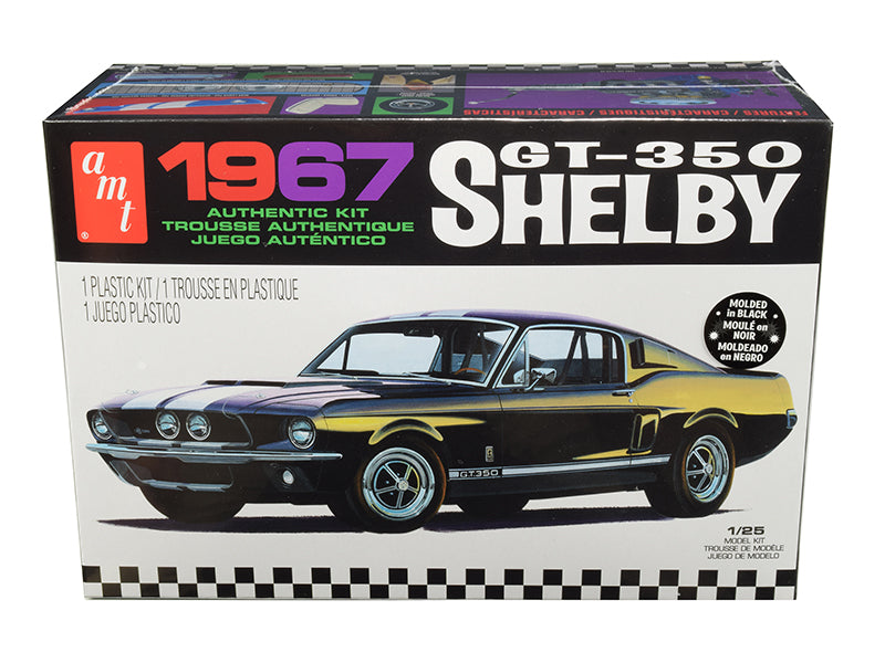 AMT - Skill 2 Model Kit 1967 Ford Mustang Shelby GT350 Black 1/25 Scale Model
