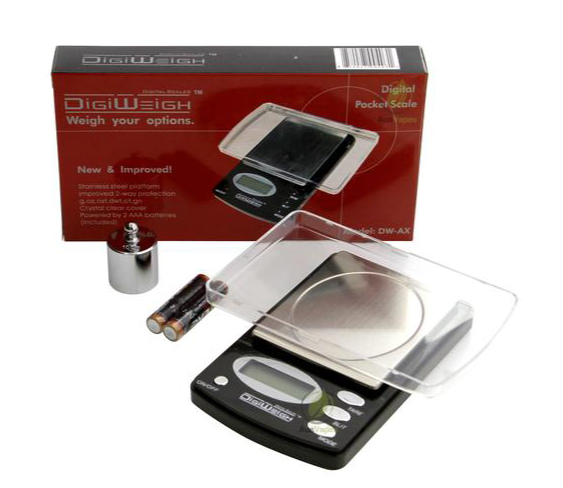DigiWeigh DW-100AX Precision Digital Scale – 100g x 0.01g | Gram, Ounce, Carat, Grain Modes | Lab, Jewelry, Reloading, Gemstone Use