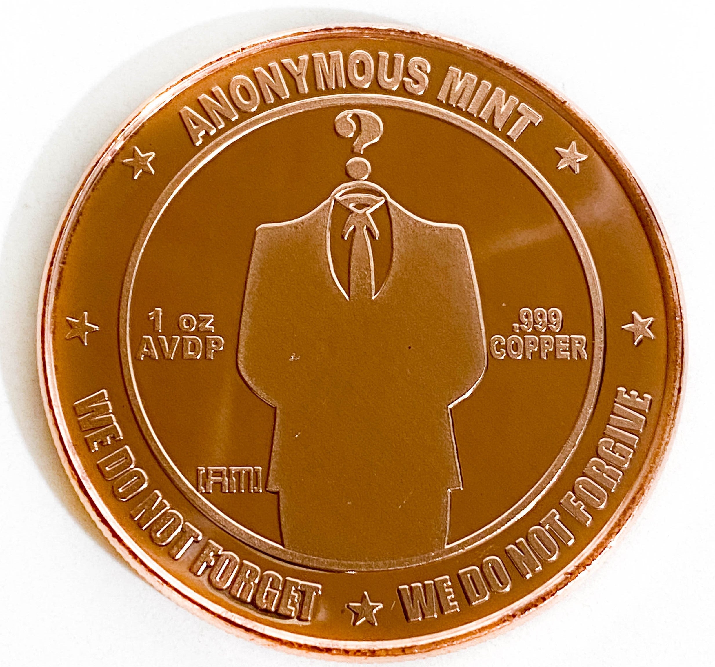 1 oz Copper Round - Anonymous Man