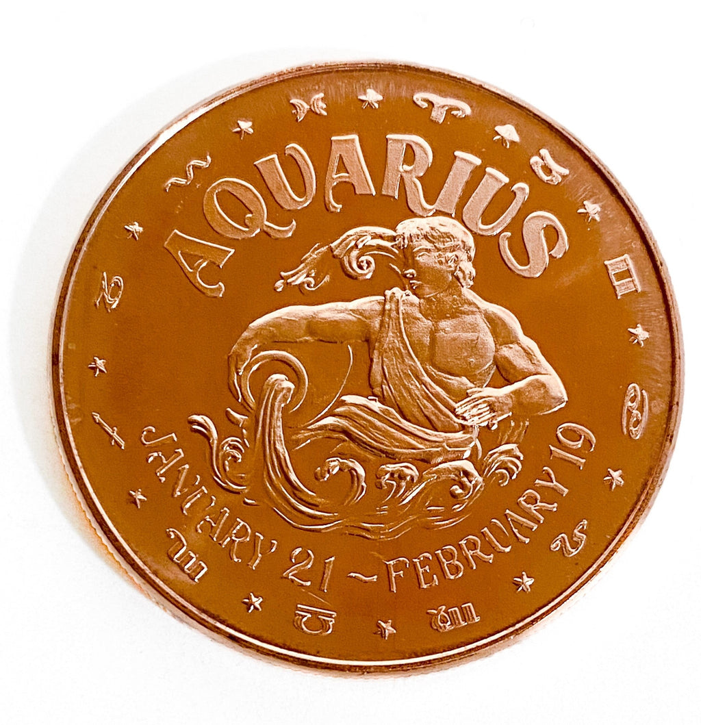 1 oz Copper Round - Aquarius