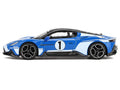 BBR - Maserati MC20 #1 Blue with White Stripes and Black Top "Maserati Performance Experience" 1/64 Diecast Model Car by BBR