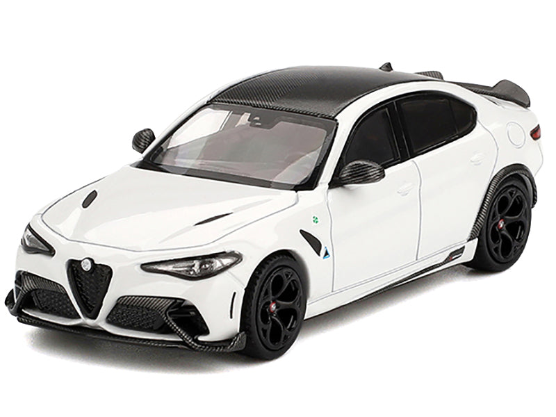 BBR - Alfa Romeo Giulia GTA White with Carbon Top 1/64 Diecast Model Car by BBR
