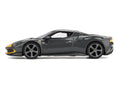 BBR - Ferrari 296 GTB Assetto Fiorano Grigio Scuro (Dark Gray) with Yellow Stripes 1/64 Diecast Model Car by BBR