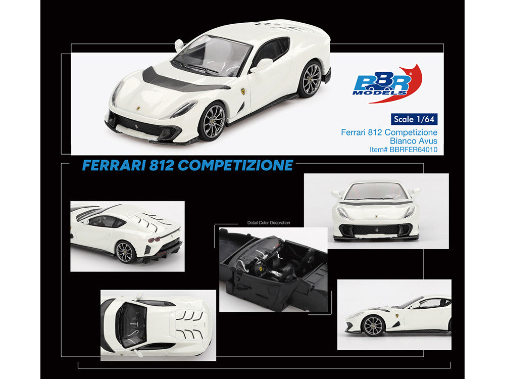 BBR - Ferrari 812 Competizione Bianco Avus White 1/64 Diecast Model Car by BBR
