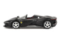BBR - Ferrari Daytona SP3 Matt Black with White Stripes and Red Interior 1/64 Diecast Model Car by BBR