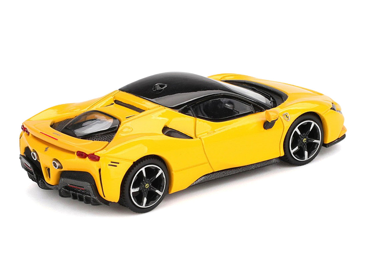 BBR - Ferrari SF90 Giallo Modena Yellow with Black Top 1/64 Diecast Model Car by BBR