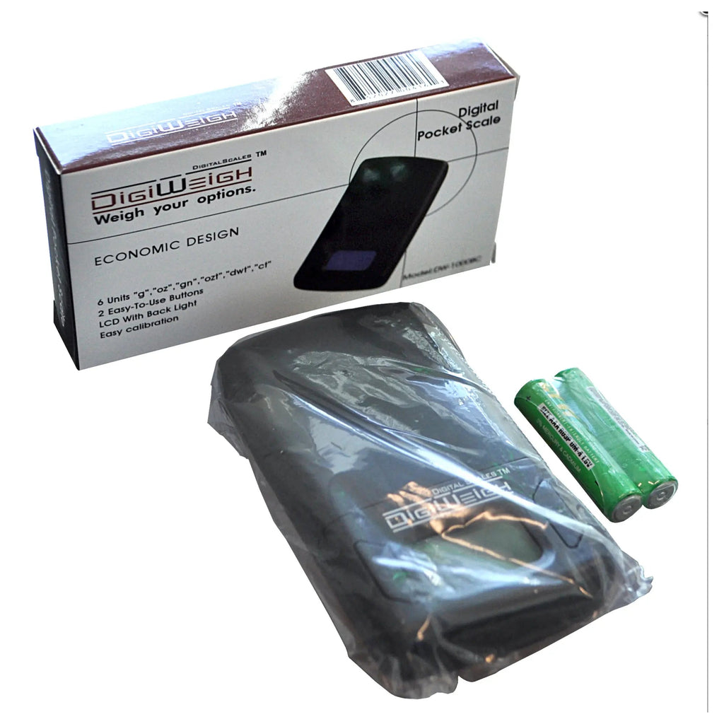 DigiWeigh DW-1000BC Pocket Digital Scale – 1000g x 0.1g | 6 Modes | For Jewelry, Coins, Metals, Reloading & More
