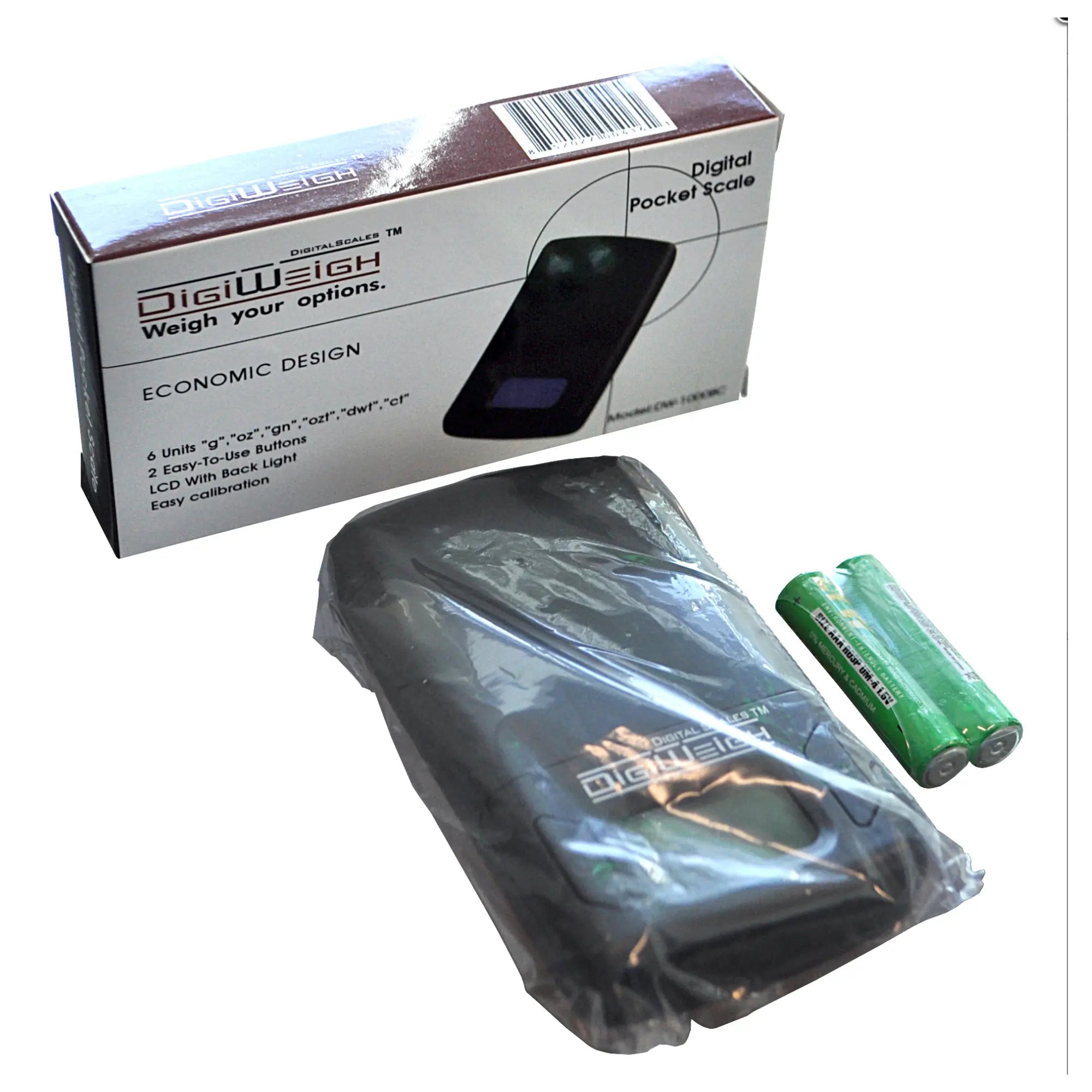 DigiWeigh DW-1000BC Pocket Digital Scale – 1000g x 0.1g | 6 Modes | For Jewelry, Coins, Metals, Reloading & More