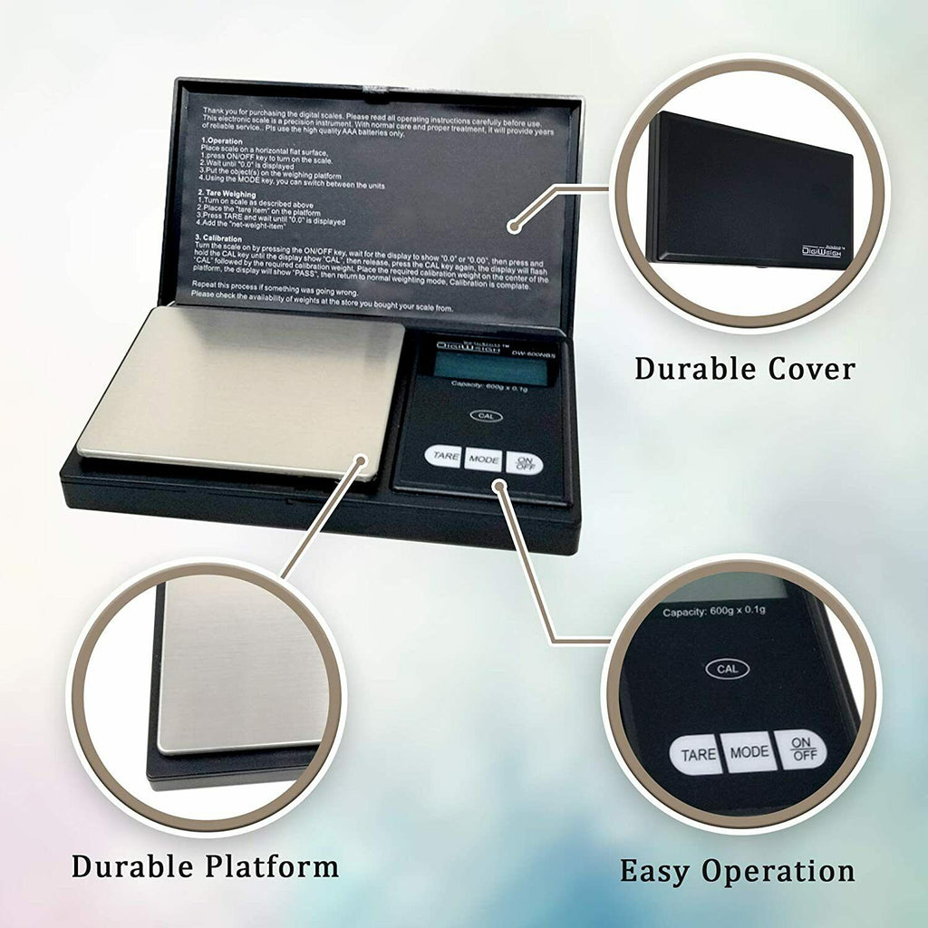 DigiWeigh DW-1000BS Precision Digital Scale – 1000g x 0.1g | Troy, Gram, Ounce, Grain | For Jewelry, Coins, Reloading, Scrap Metals