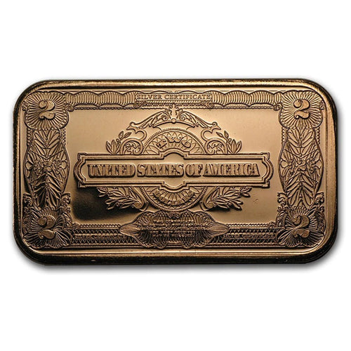 1 oz Copper Bar - $2 Washington Note