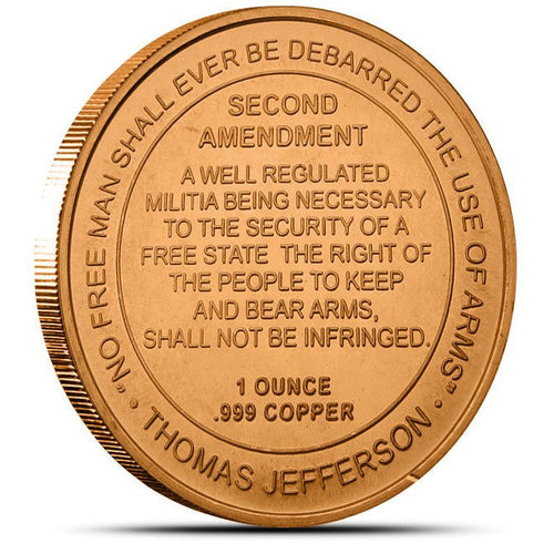 1 oz Copper Round - 2nd Amendment