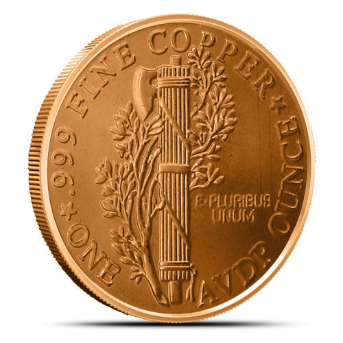 1 oz Copper Round - Mercury Dime