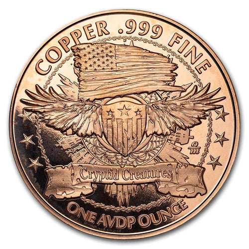 1 oz Copper Round - Fear the Jackalope