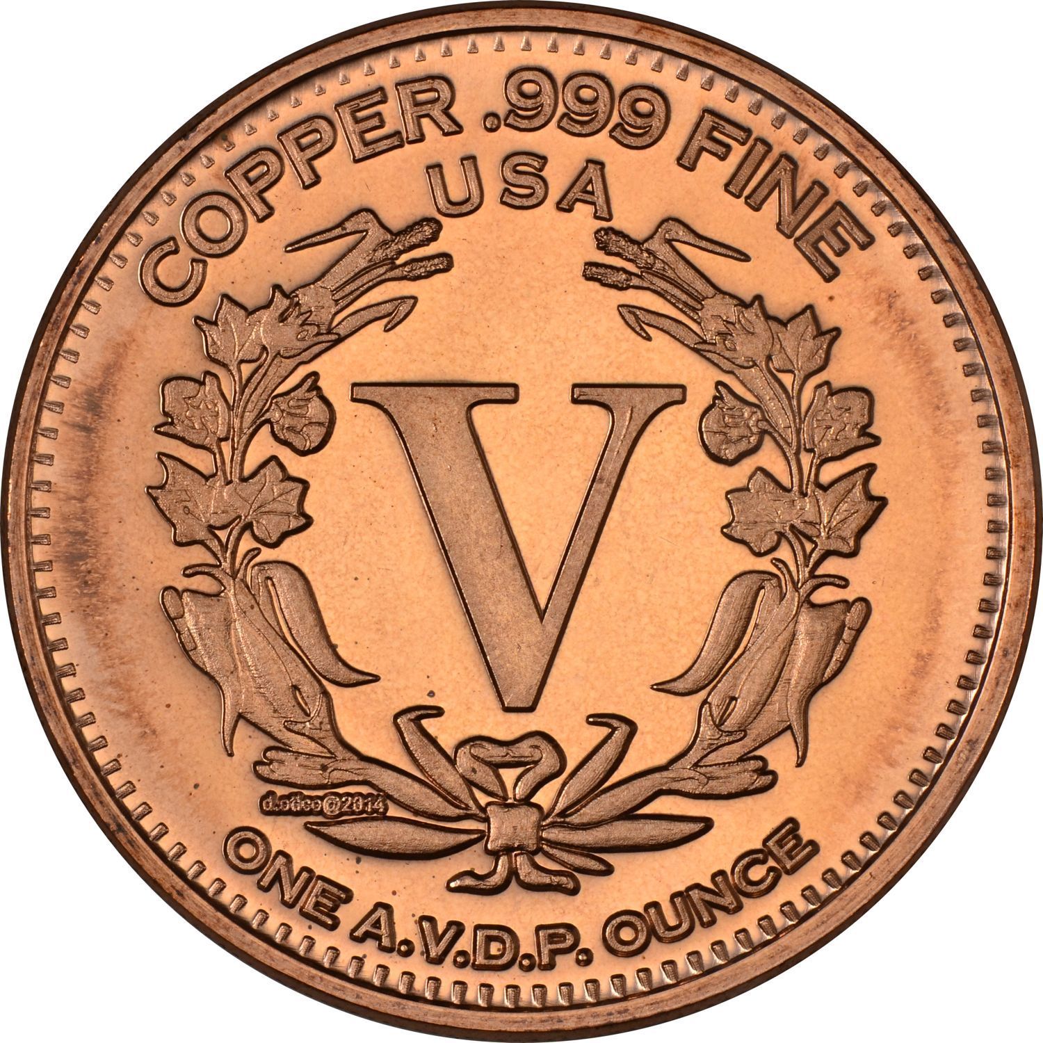 1 oz Copper Round - 1883 Liberty V
