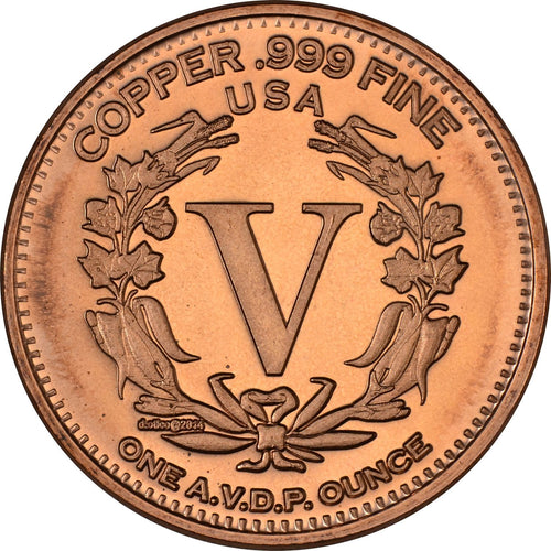 1 oz Copper Round - 1883 Liberty V