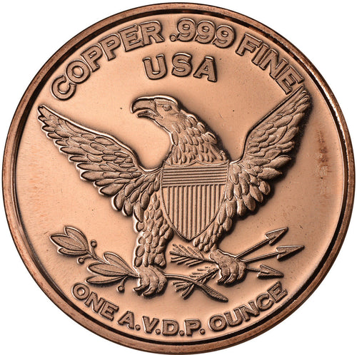 1 oz Copper Round - Antimicrobial