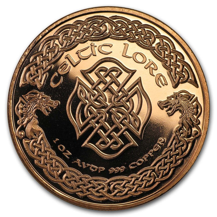 1 oz Copper Round - Welsh Red Dragon